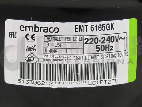 ΜΟΤΕΡ ΨΥΓΕΙΟY EMBRACO R404 1/4 EMT6165GK HMBP 5.20cc image